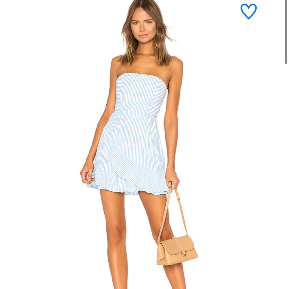 Superdown Rosalie Stripe Ruffle Dress NWOT